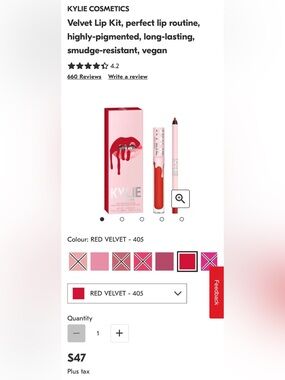 Kylie Cosmetics Lip Kit - Red Velvet